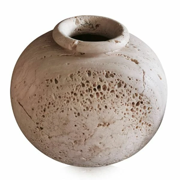 Vase en Travertin Yellow Roma 30 x 25 x 25 cm