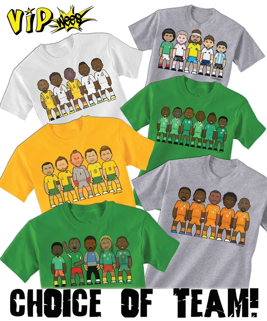 T-shirt VIPwees In Cotone Biologico Per Bambini – Stampa Caricatura Ragazzi Anni 80 Retrò