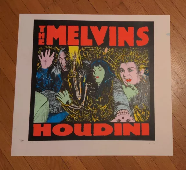 RaRe MELVINS HOUDINI SILKSCREEN PRINT SiGnEd KOZIK 1993 #13/25 poster nirvana