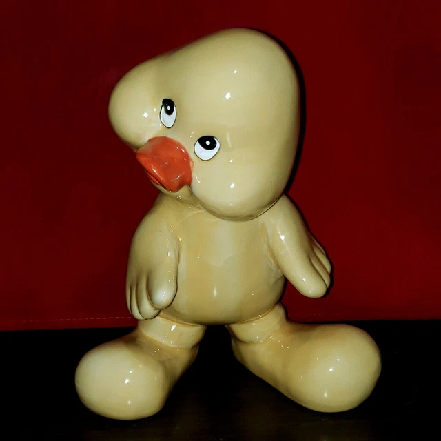 VTG Cute Ceramic Yellow  Baby  Duck 8"H