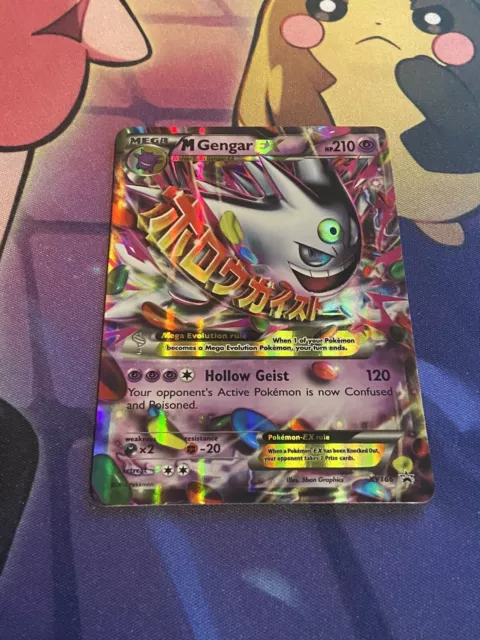 SHINY MEGA GENGAR EX HOLO RARE XY166 LP XY Black Star PROMO Card