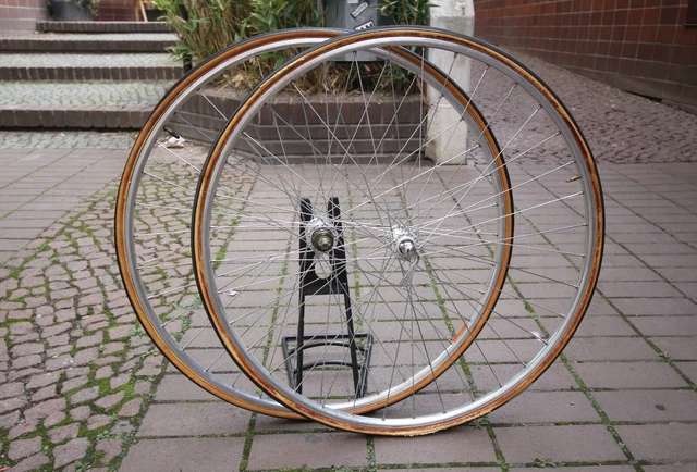 Paire De Roues ALPIN Mavic - Argent, Boyaux, Moyeux Campagnolo/Ambrosio/Maillard - Occasion