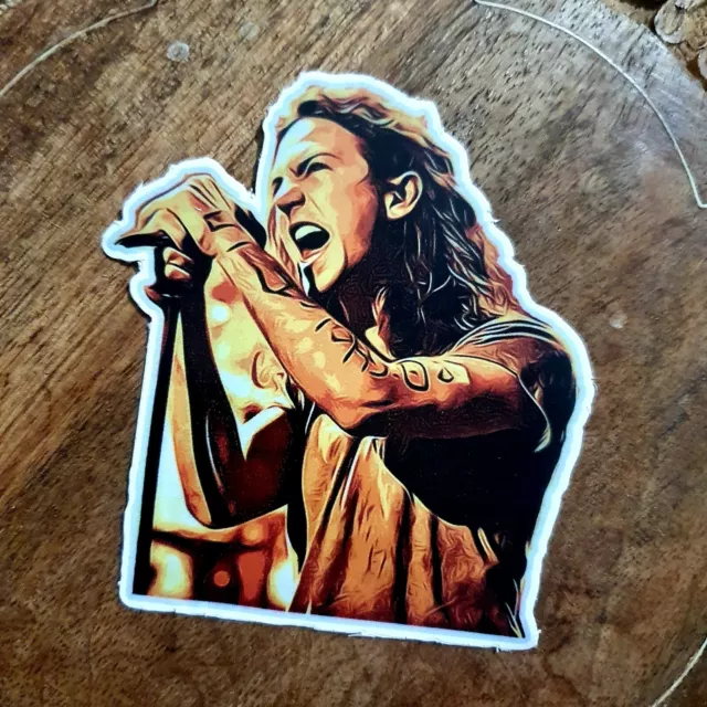 Eddie Vedder Pearl Jam 100mm Vinyl Sticker Window Laptop Skateboard Weatherproof