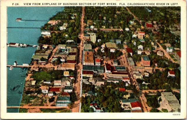 Airplane View Fort Myers Florida Postcard C33