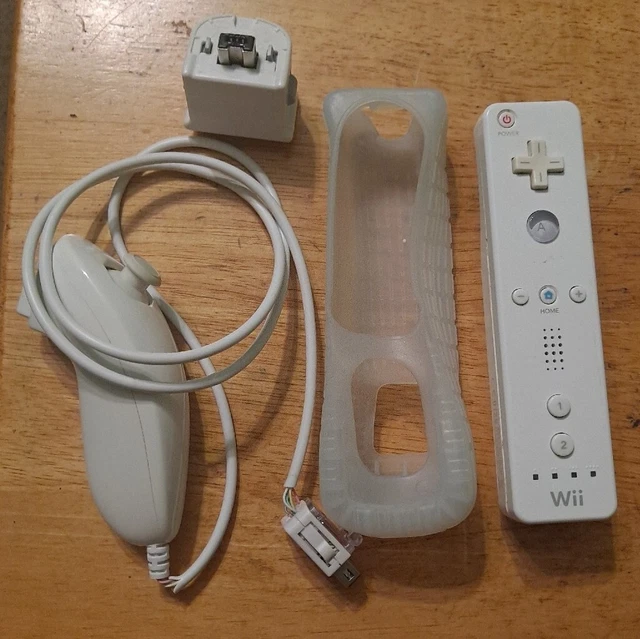 Nintendo Wii OEM White Remote with Motion Plus Adapter RVL-003 RVL-026 must read