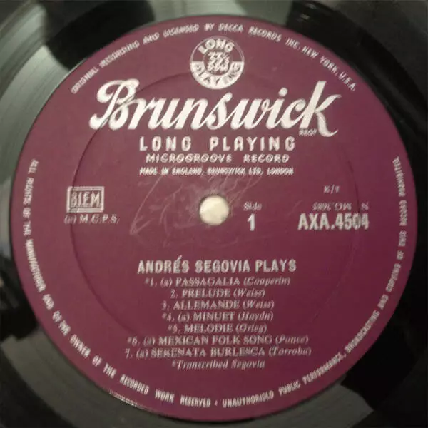 Andrés Segovia - Plays (Vinyl) 3