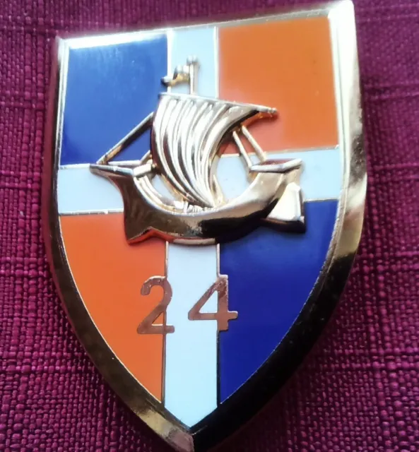 Insignes militaires Arthus Bertrand Badge 24em Régiment D'infanterie 2em RI P...