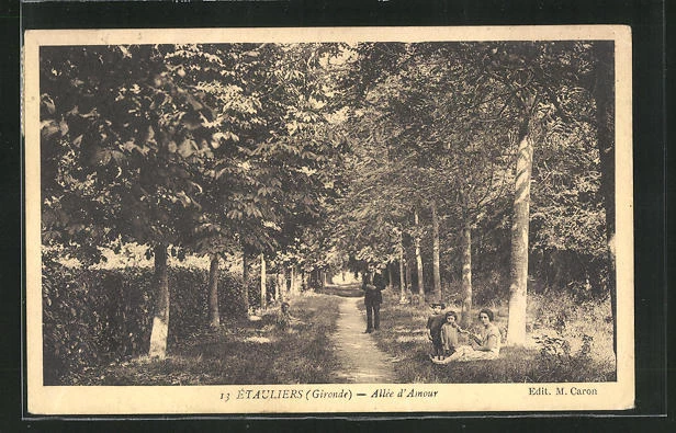 CPA Etauliers, Allee d´Amour 1930