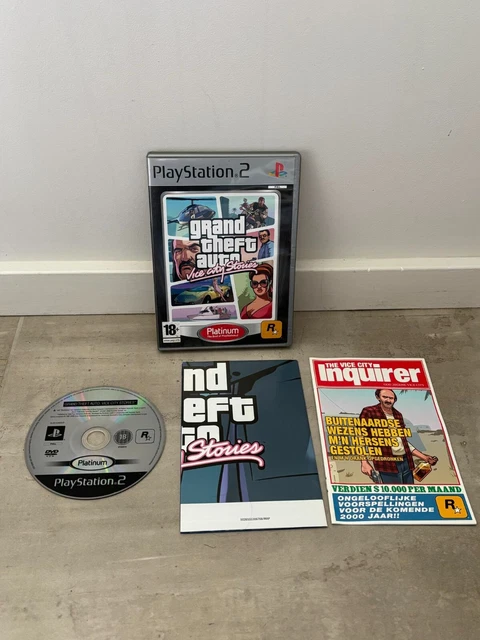 GTA Vice City Playstation 2 PS2 Sans Carte +Notice PLATINIUM Pal Fr