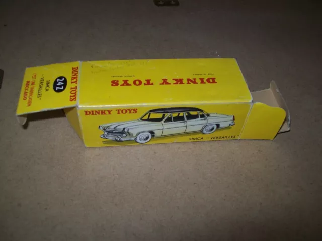 Dinky Toys France Authentic Full Simca Versailles 24Z Empty Box