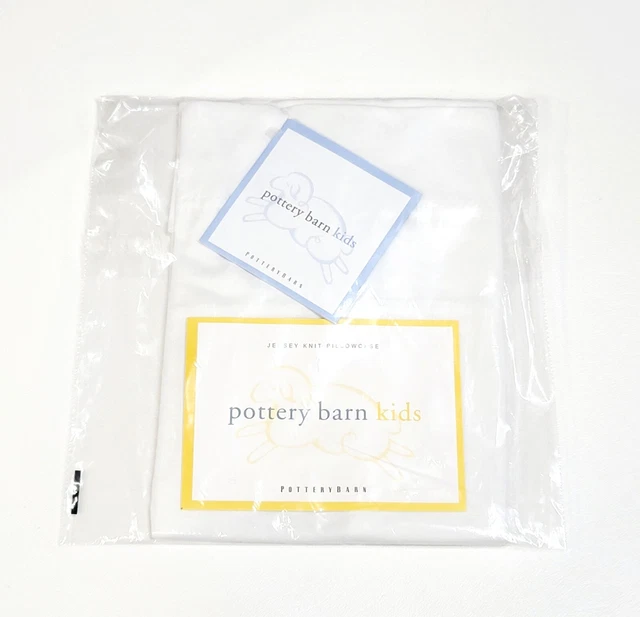 Funda de almohada de algodón Pottery Barn para niños bebé niño pequeño blanca 12x18 pulgadas