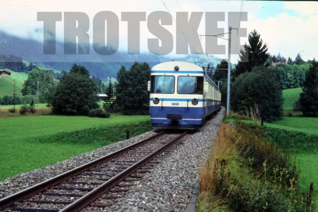 35mm Slide SWITZERLAND MOB Montreux Oberland Bahn Electric Railcar 5303 1983
