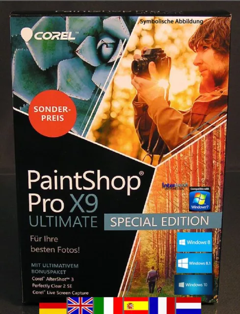 Corel PaintShop Pro X9 Ultimate 2 PC Vollversion + Handbuch (PDF) Download NEU