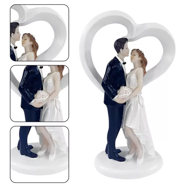 Romantic Cake Topper Wedding Bride And Groom Figurines Cake Resin Decoration 2