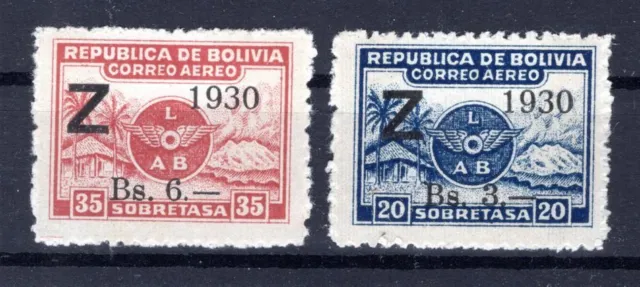 Zeppelin/ Flugpost Bolivien 186/87 tadellos * MH (AA1613