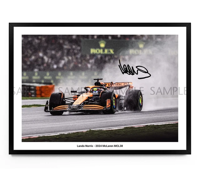 Lando Norris (Border) 2024 ingelijst display cadeau met