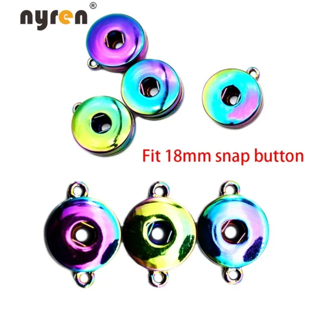 Multi Styles Charms Snap Button Base Accessories For 12/18mm DIY Snap Jewelry 3