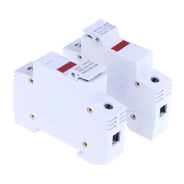 2Pcs rt18-32x ac 380v 32a 1 pole 10x38mm din rail mount fuse holdeFRFR