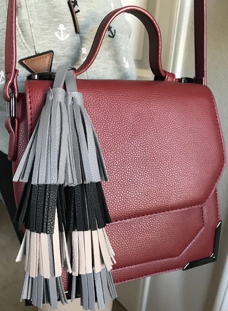 NWOT LIONEL Women’s CHIC Multi Colored TASSEL VEGAN LEATHER Shoulder Bag SATCHEL