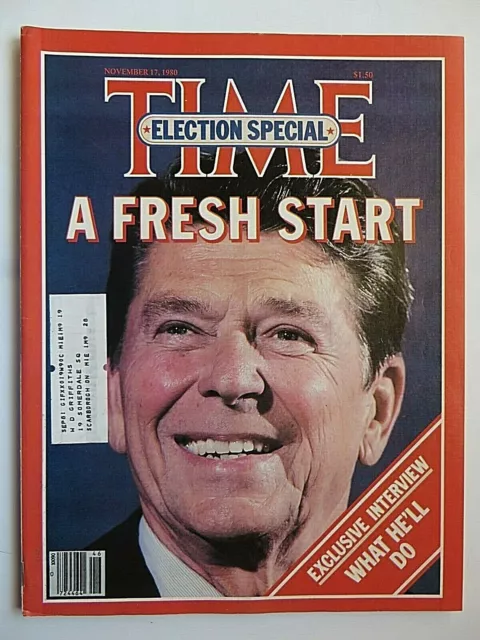 TIME MAGAZINE NOVEMBER 17, 1980 Ronald Reagan A Fresh Start Election ...