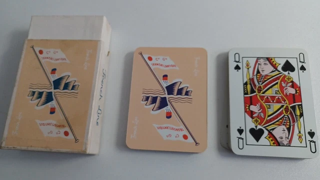 ancien jeu de 52 cartes compagnie generale transatlantique french line