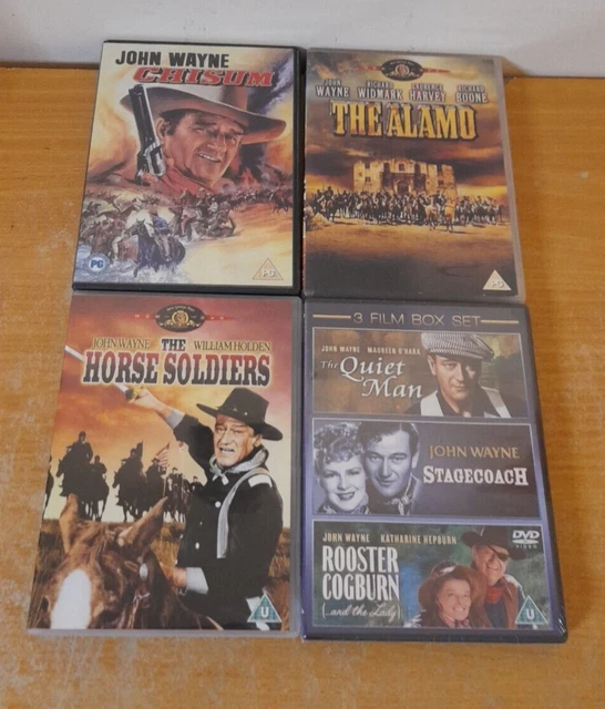 JOHN WAYNE DVD Bundle Alamo Chisum Horse Soldiers Quiet Man Stagecoach ...
