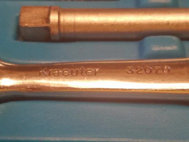 Kraeuter USA 3/8" & 1/4" Drive Ratchet Socket Tool Set 20 Piece SAE Vtg 2