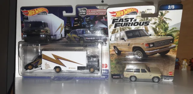 Hot Wheels Premium LOT OF 2 Fast and Furious + Team Transport Nissan Silvia New!