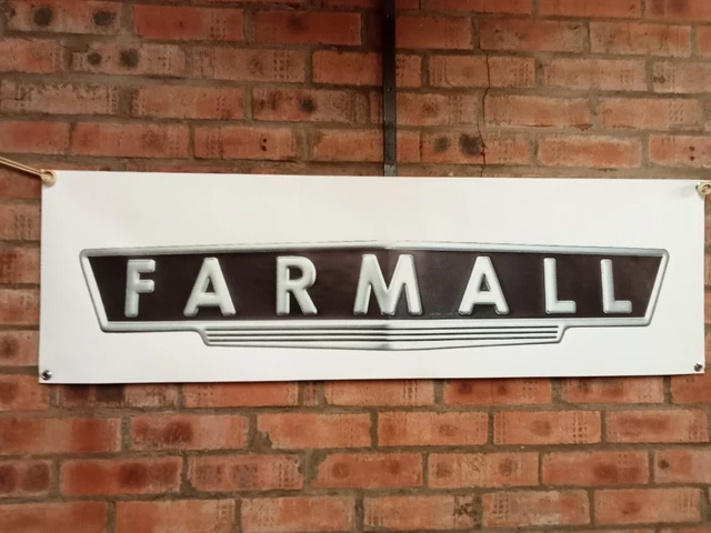 FARMALL  TRACTOR   large pvc WORK SHOP BANNER garage man cave show banner