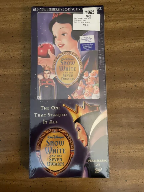 NEW AND SEALED Disney Snow White and the Seven Dwarfs DVD Long Box Dwarves 7