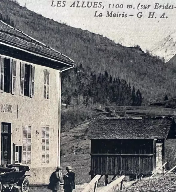 Savoie Les Allues Brides Les Bains Town Hall 1929 Old Postcard Cpa