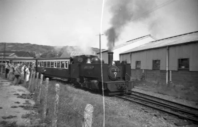 7x4cm Steam Negative  BR Vale Of Rheidol 2-6-2T Steam Loco #9  Aberystwyth 1961