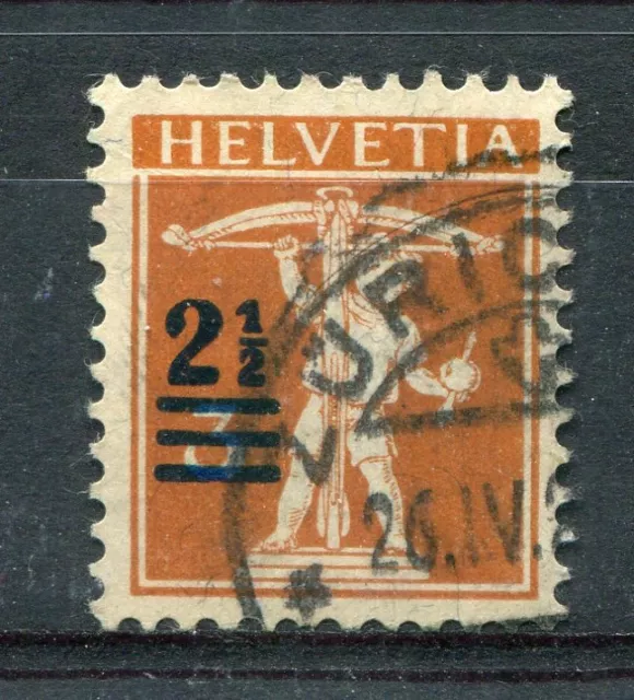 Suiza, 1921 , Sello 179 , Tipo Walter Tell, Matasellado