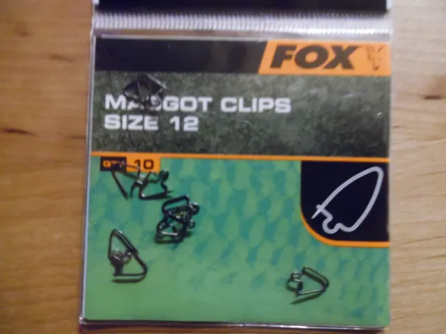 Fox MAGGOT CLIPS  Gr. 12     10 Stk. Packung  CAC281    Abverkauf