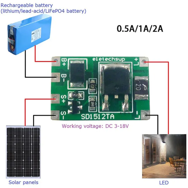 Interruptor de control de lámpara LED panel solar automático controlador de carga de batería Mo FL2