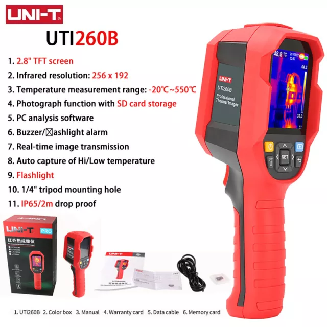 2023 UNI-T UTi260B Industrial Infrared Thermal Imager Temperature Imaging Camera