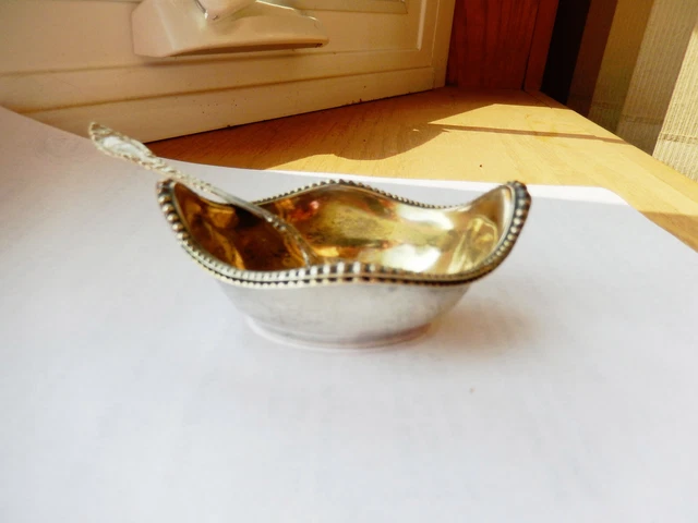 Sterling Master Salt with a Salt Spoon