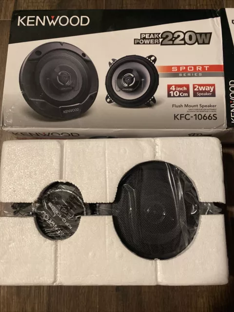 Kenwood KFC-1066S 220W 4" Coaxial 2-Way Flush Mount Speaker