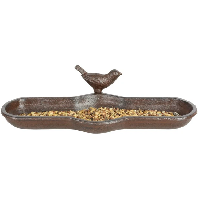 Esschert Design Vogeltränke Gusseisen Vogelbad Vogel Futterschale Vogelbecken...