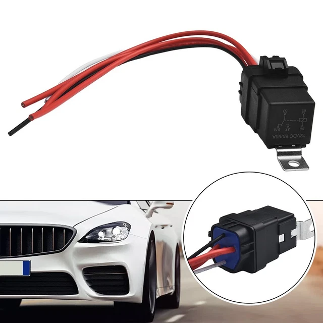 Set relè per auto 12 V 5 pin adattatori 60/80 A resistenti cavi