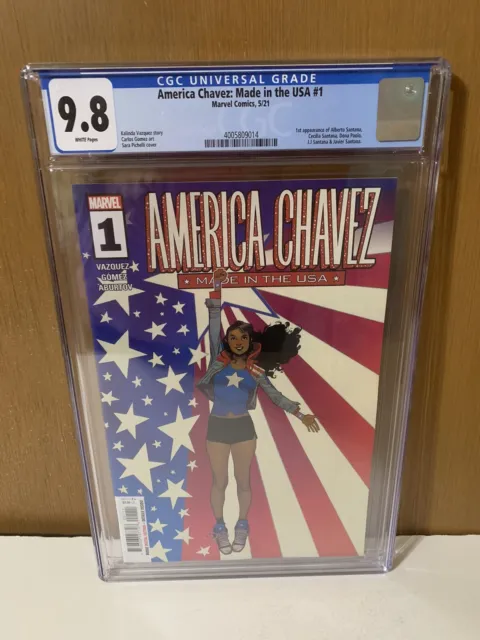 America Chavez 1 Made In The USA CGC 9.8 🔑1st Alberto Santana Cecilia🔥2021