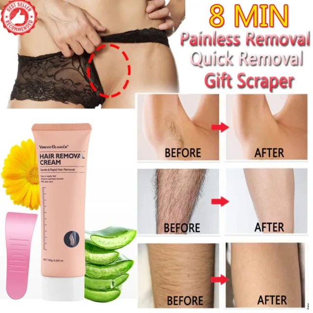 Permanent Hair Removal Cream Painless Stop Hair Growth Inhibitor Remover Smooth