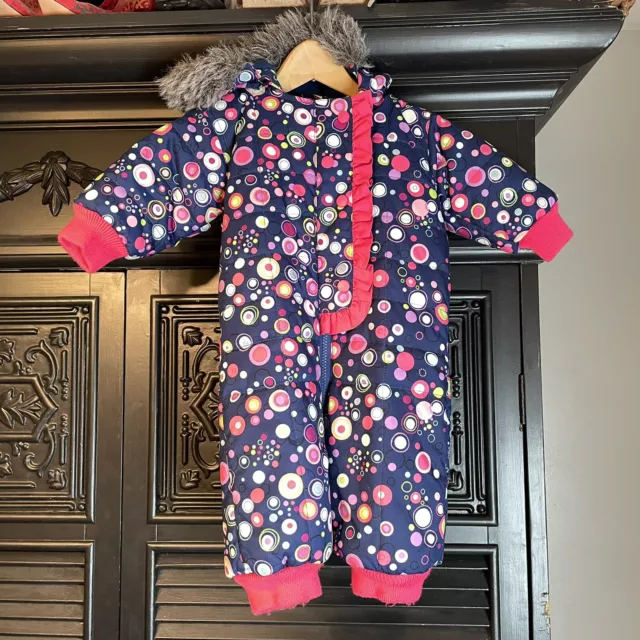 VINTAGE HANNA ANDERSON WINTER SNOW SUIT Ski Dot SIZE 70 6-12 Months
