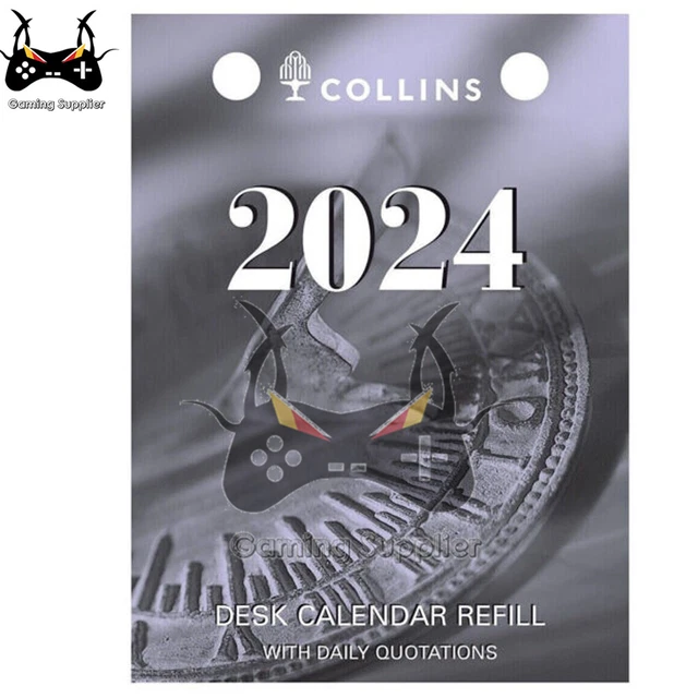 2024 COLLINS DESK Calendar Refill TOP Punch Day To Page DTP View DCRT