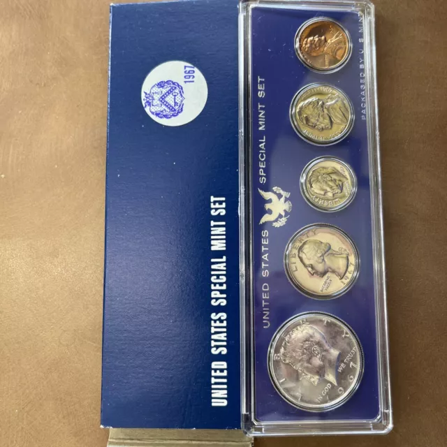 1967 Special Mint Set SMS US Mint 5 Coin Set