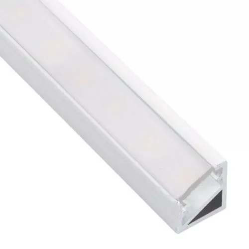 WHITE 1M Meter Aluminium LED PROFILE TRILine Corner For 5050 5630 Strip Light