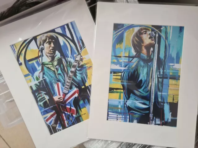 Oasis Liam Noel Gallagher twin pack Painting Art Picture Print Wall Art