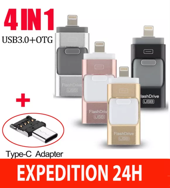CLÉ USB IPHONE OTG i-Flash 512 GO Stockage Memory Pour Samsung