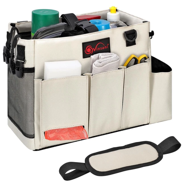 GREY STORAGE TOTE Car Boot Cleaning Caddy Box Organiser £15.36