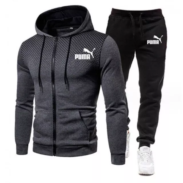 2PS Herren Hoodie Trainingshose Bottoms Jogging Sporthose Trainingsanzug Set